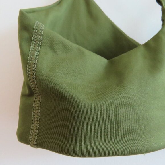 GIRLFRIEND COLLECTIVE V-Neck Bralette in Clover Green Sports Workout - XXS - Picture 10 of 12